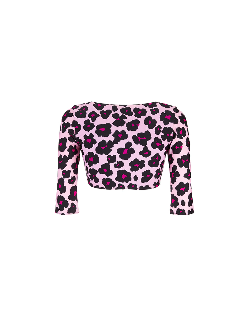 LaDoubleJ Portofino Top LaDoubleJ Portofino Top Flower Leopard Rosa SWI0015LYC001FLL0003