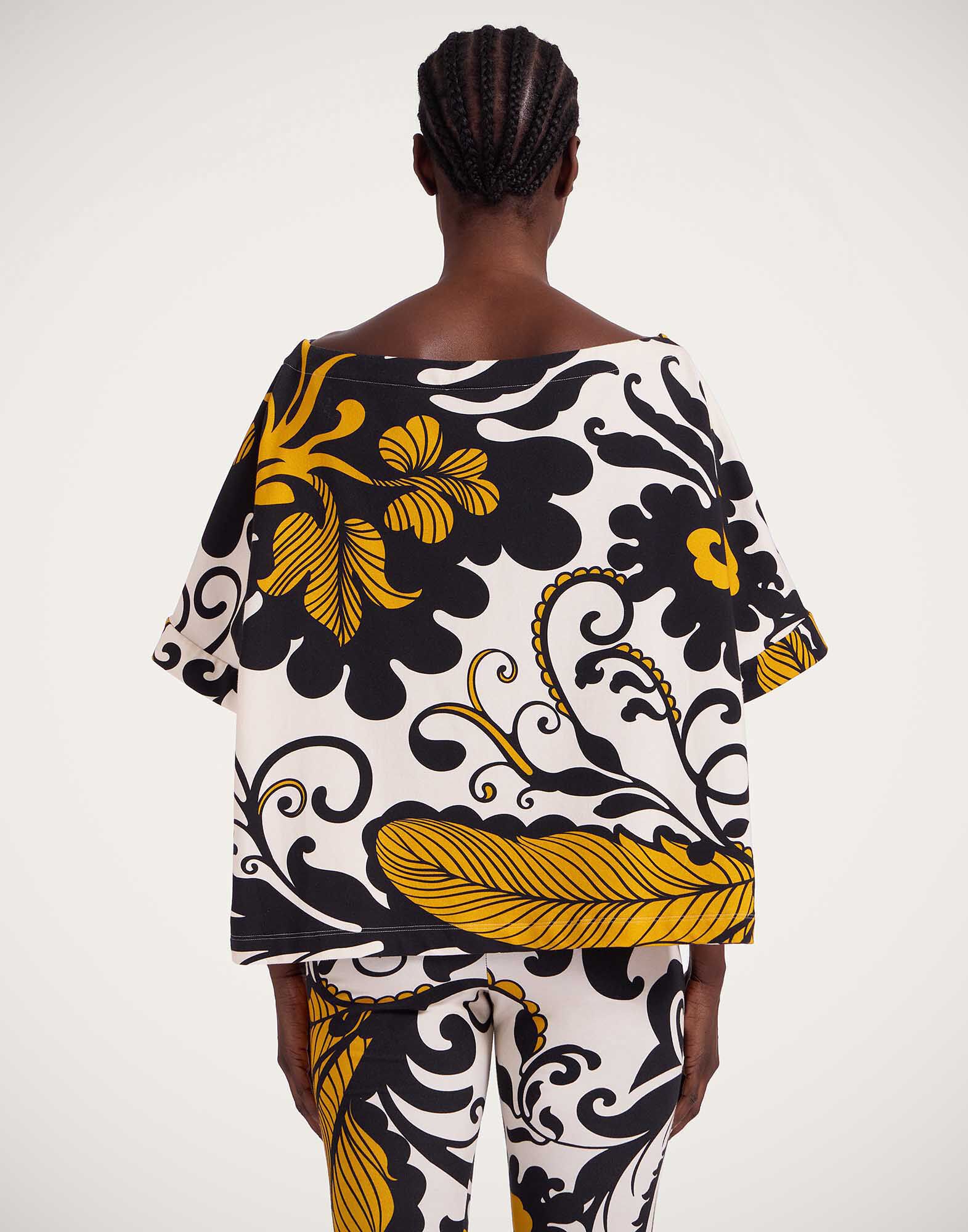 La DoubleJ Meditation Tee Marea Black & White TSH0055JER020MRE01BL03