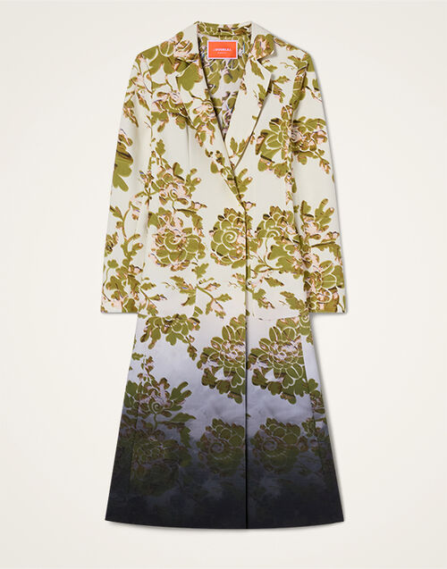 La DoubleJ Duster Coat Oasis Ombr&eacute; Plac&eacute;e Green & Black JAC0203SAB001OAO01GR02