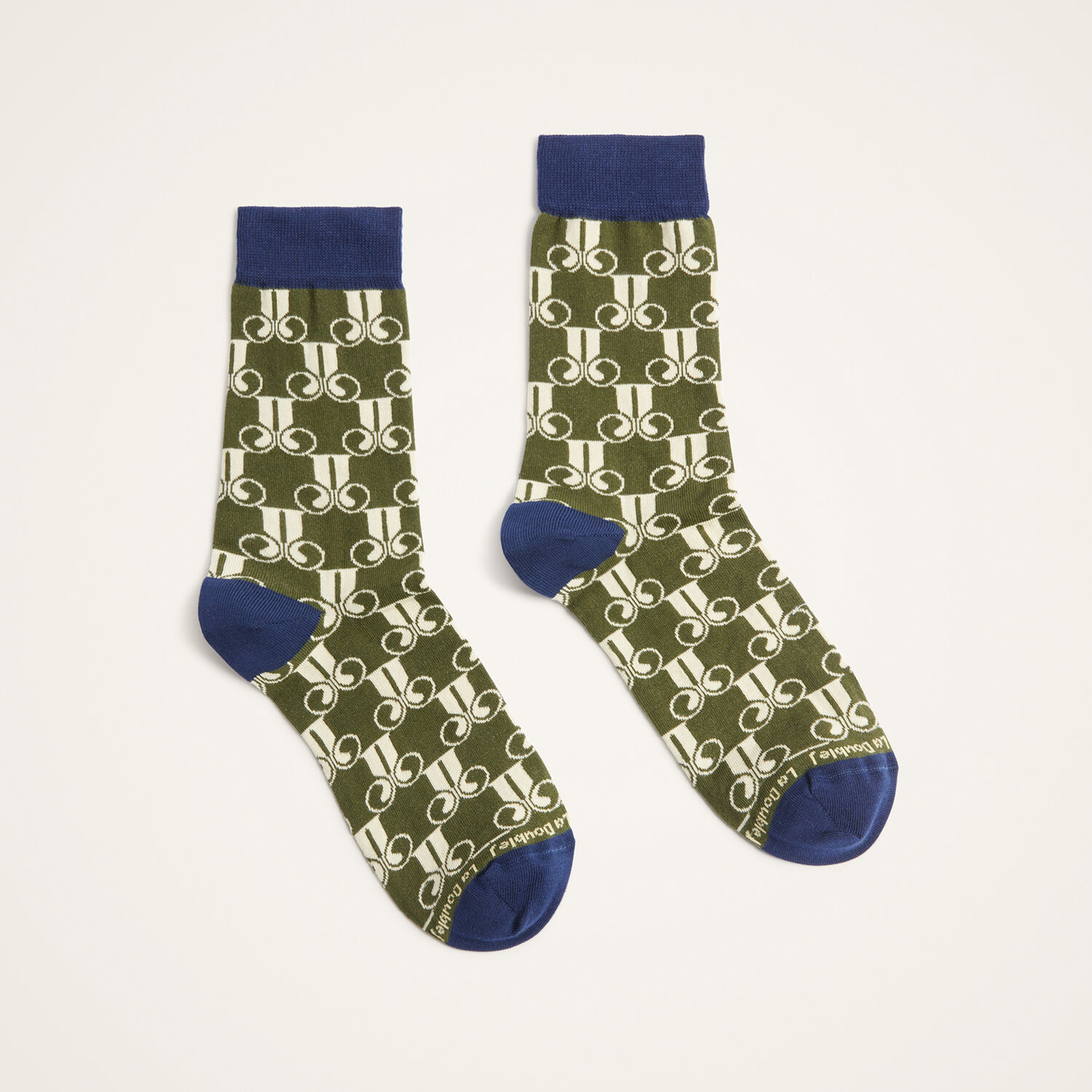  La Doublej Small Accessories Women - All Time Socks La Doublej Monogram Military Green One Size 80% Cotton 18% Polyamide 2% Elastan 
