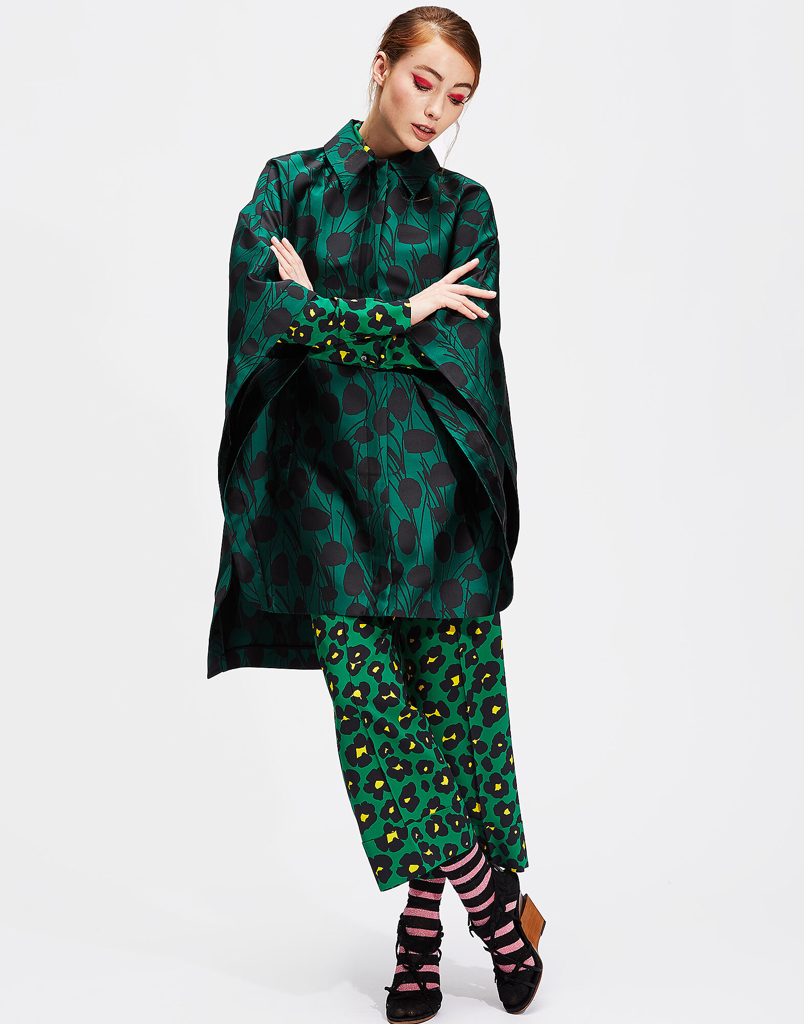 LaDoubleJ Superwoman Cape Moses Verde JAC0016RAS002MSS0003