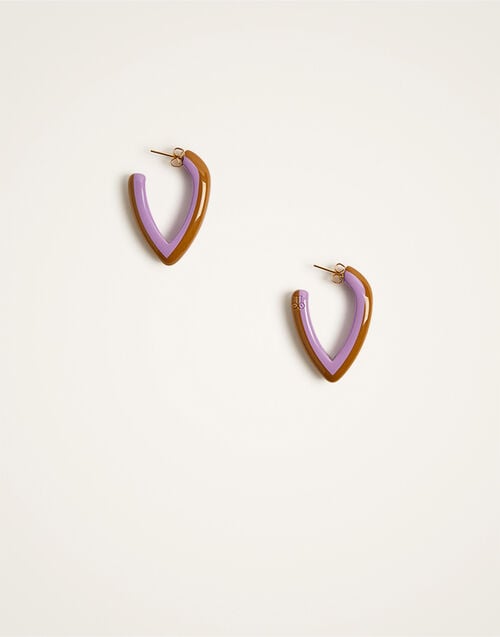 La DoubleJ Dew Earrings Bicolor Mini La DoubleJ Dew Earrings Bicolor Mini Bicolor Brown & Lilac EAR0057POL008BIC01PU02