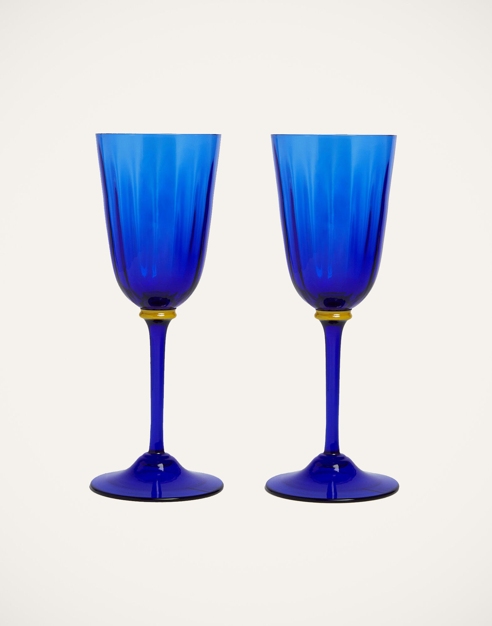 La DoubleJ Wine Glasses Set Of 2 Blue GLA0020MUR001BLU0001