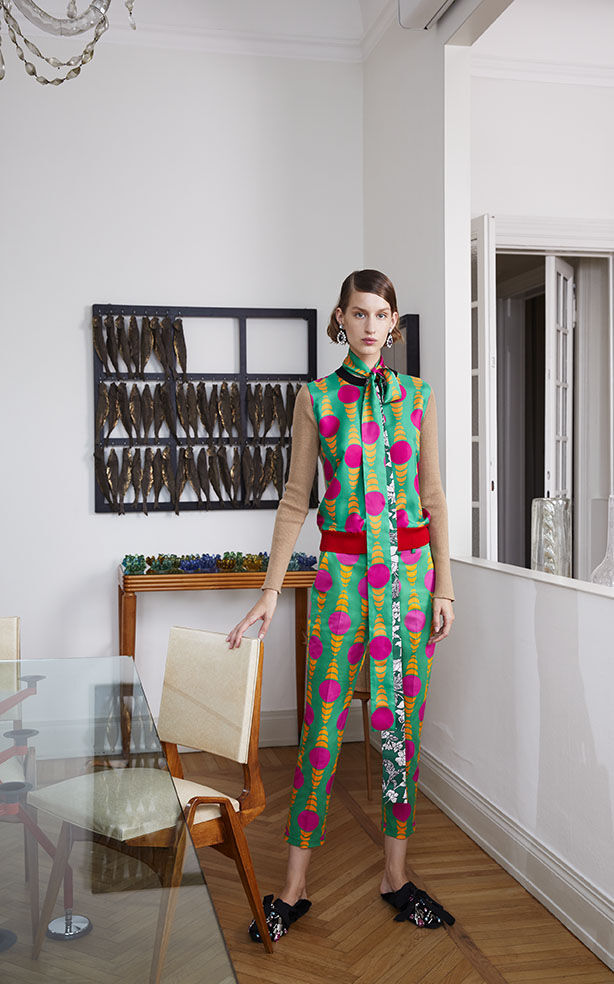 LaDoubleJ Skinny Scarf in Lilium Verde + Lava Lamp Grande Lilium Verde + Lava Lamp Grande SCA0008SIL001VAR0003