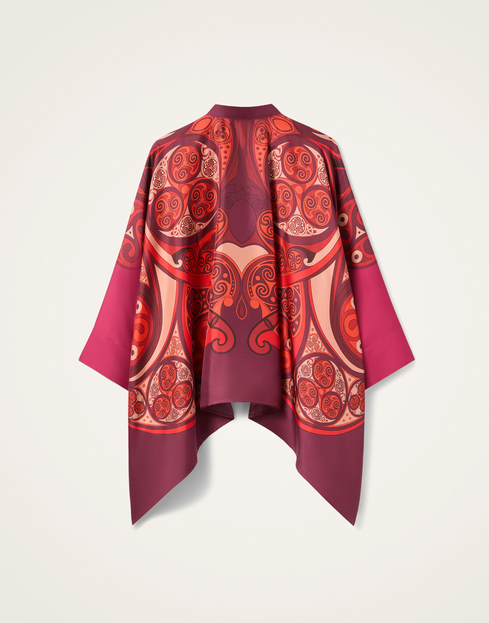 La DoubleJ Foulard Shirt Alchemy Plac&eacute;e Dark Red SHI0059SIL001ALC03RE40