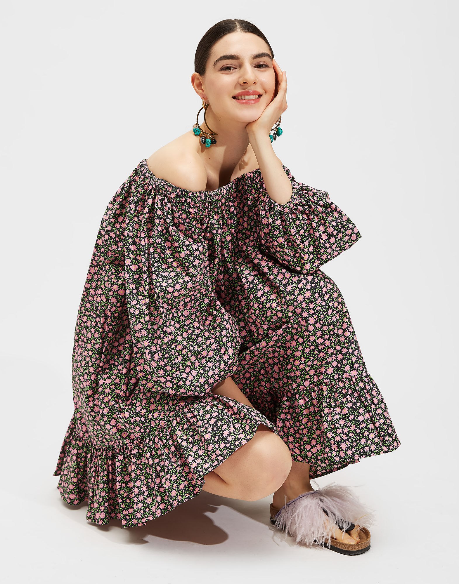 LaDoubleJ Short Paloma Dress Daisy DRE0162COT001DAI0001