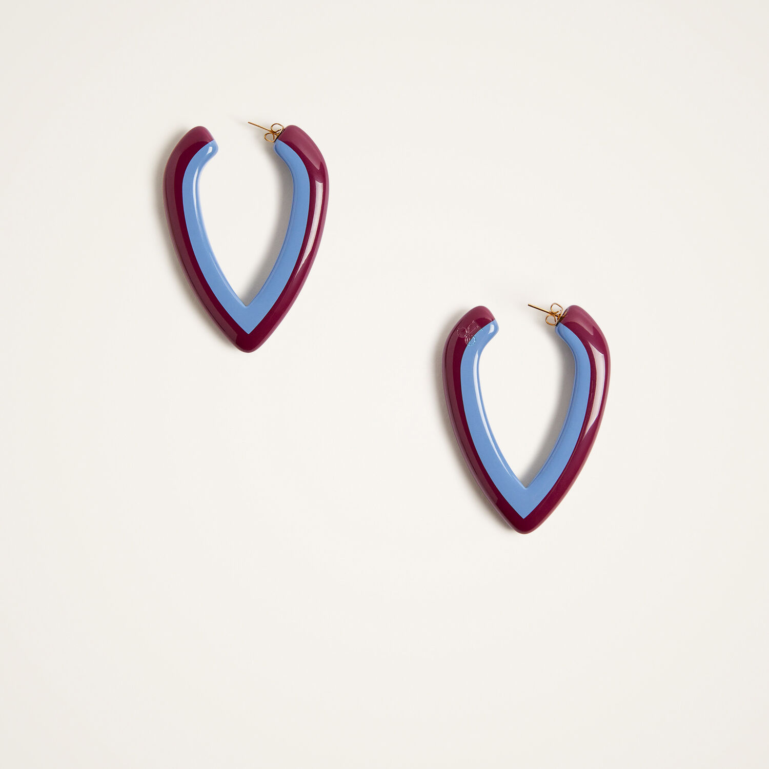 La Doublej Dew Earrings Bicolor Bicolor Light Blue In Multi