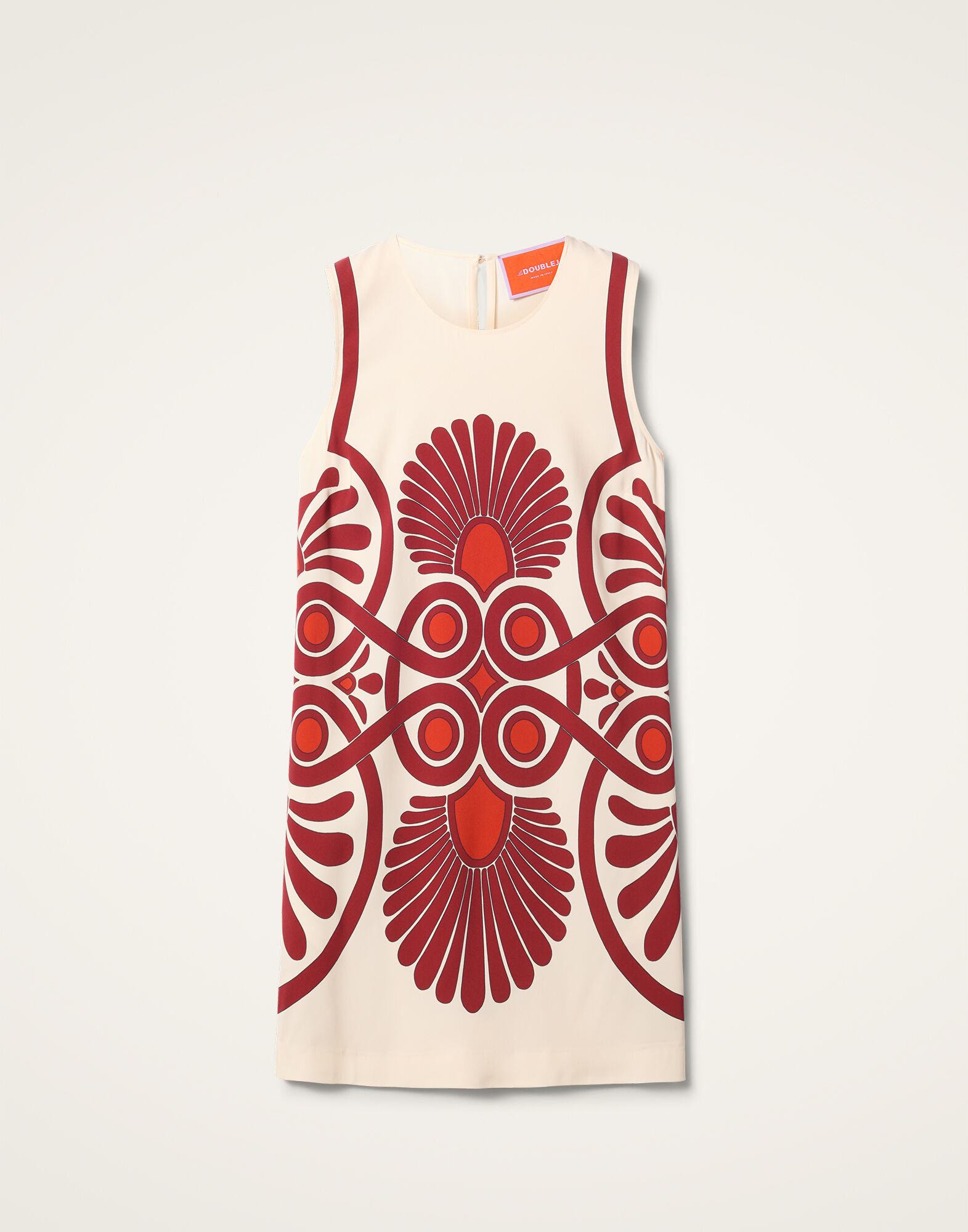 Stretch Tunic in Medallion Placée Cream for Women | La DoubleJ