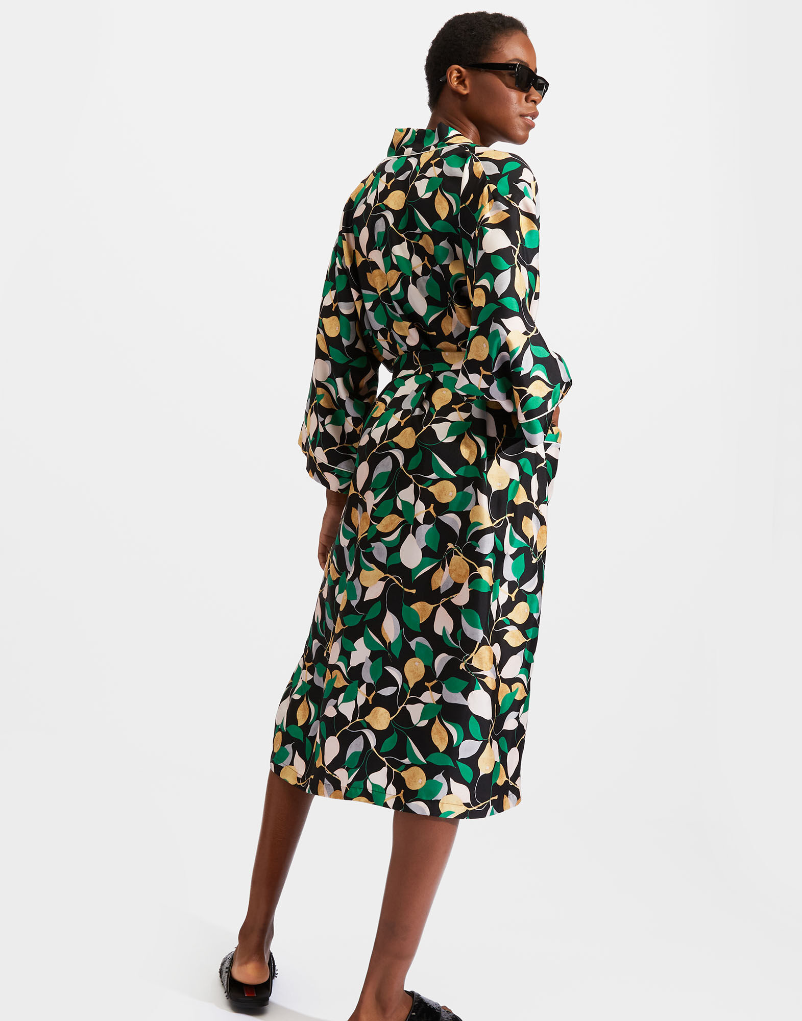 La DoubleJ Silk Robe Orchard JAC0057SIL001ORH0001