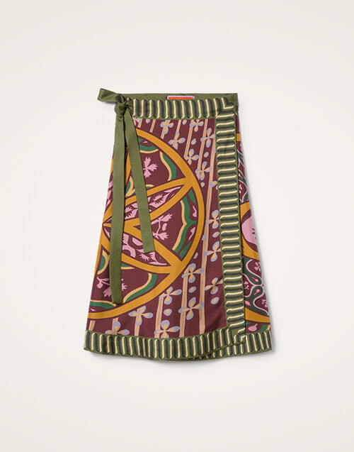 La DoubleJ Pareo Midi Skirt Eclipse Placée Yellow SKI0142SIL006ECL05YE02