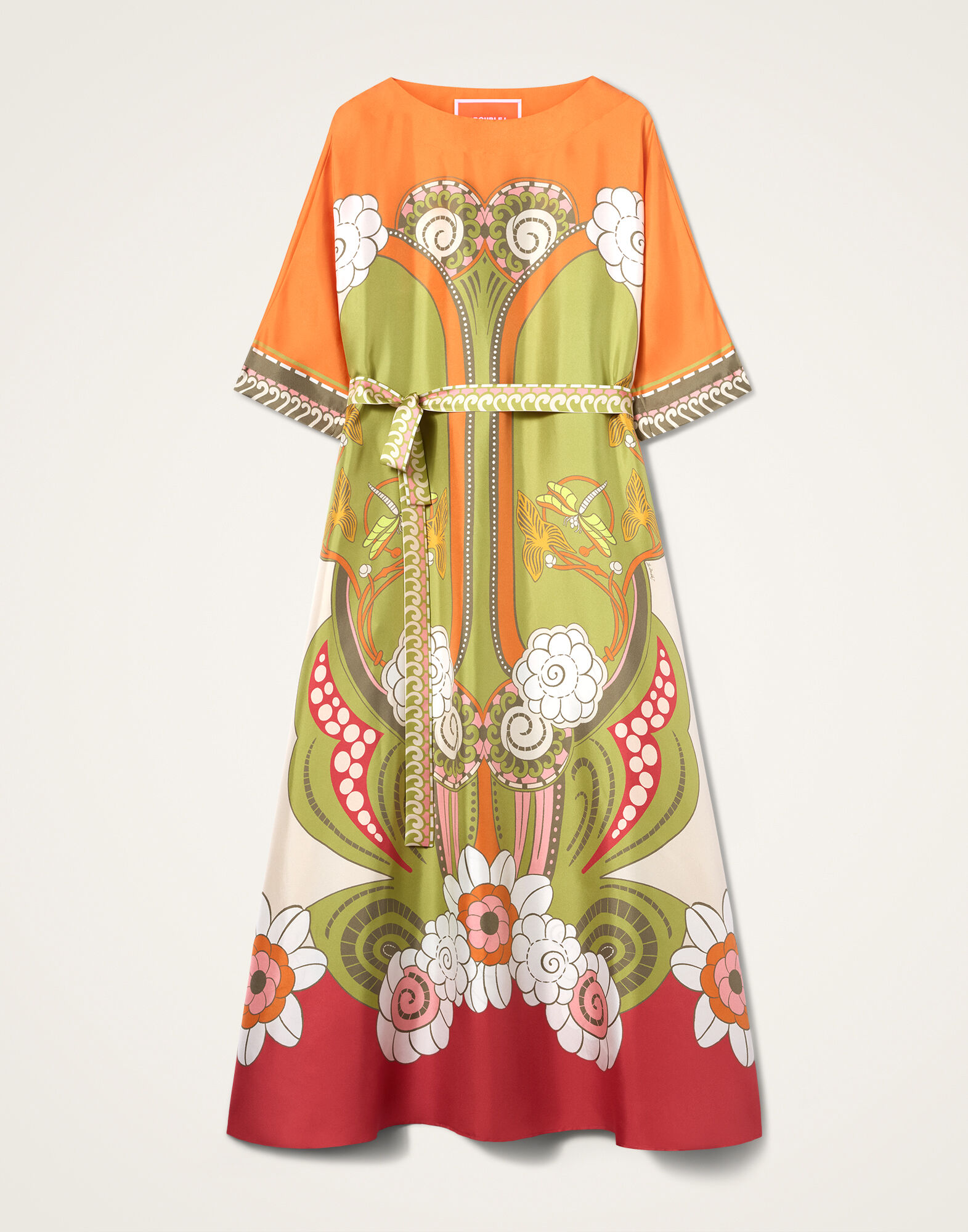 La DoubleJ Muumuu Dress Round Neck Ambrosia Plac&eacute;e Green DRE0574SIL001AMB03GR02