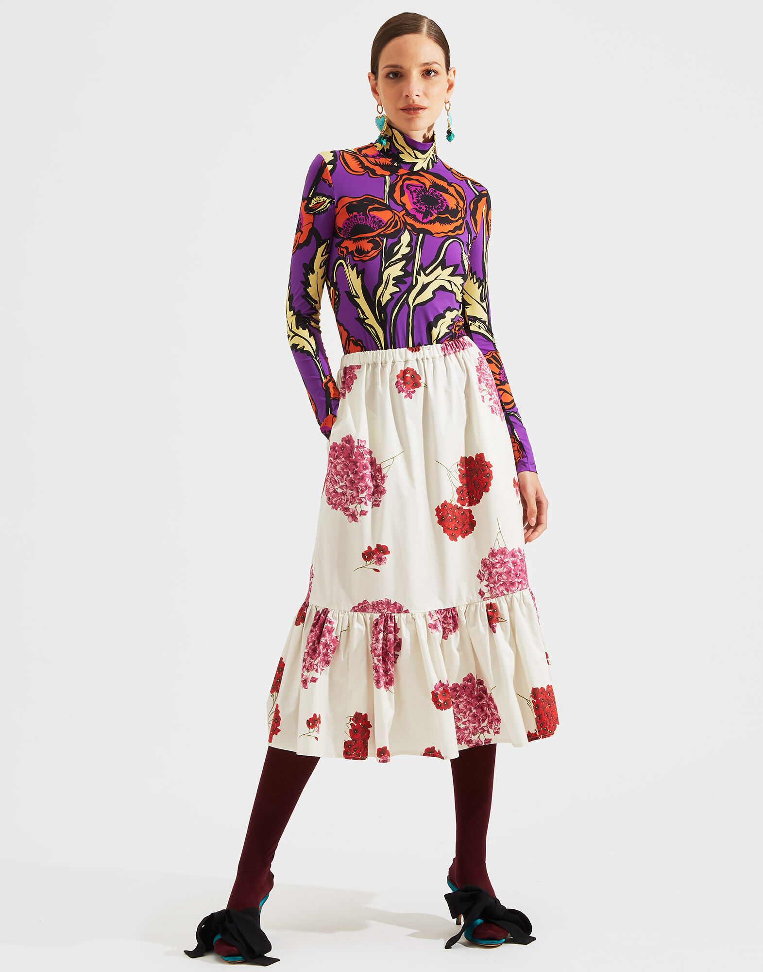 LaDoubleJ Cecilia Skirt Ortensia SKI0046COT001ORT0001