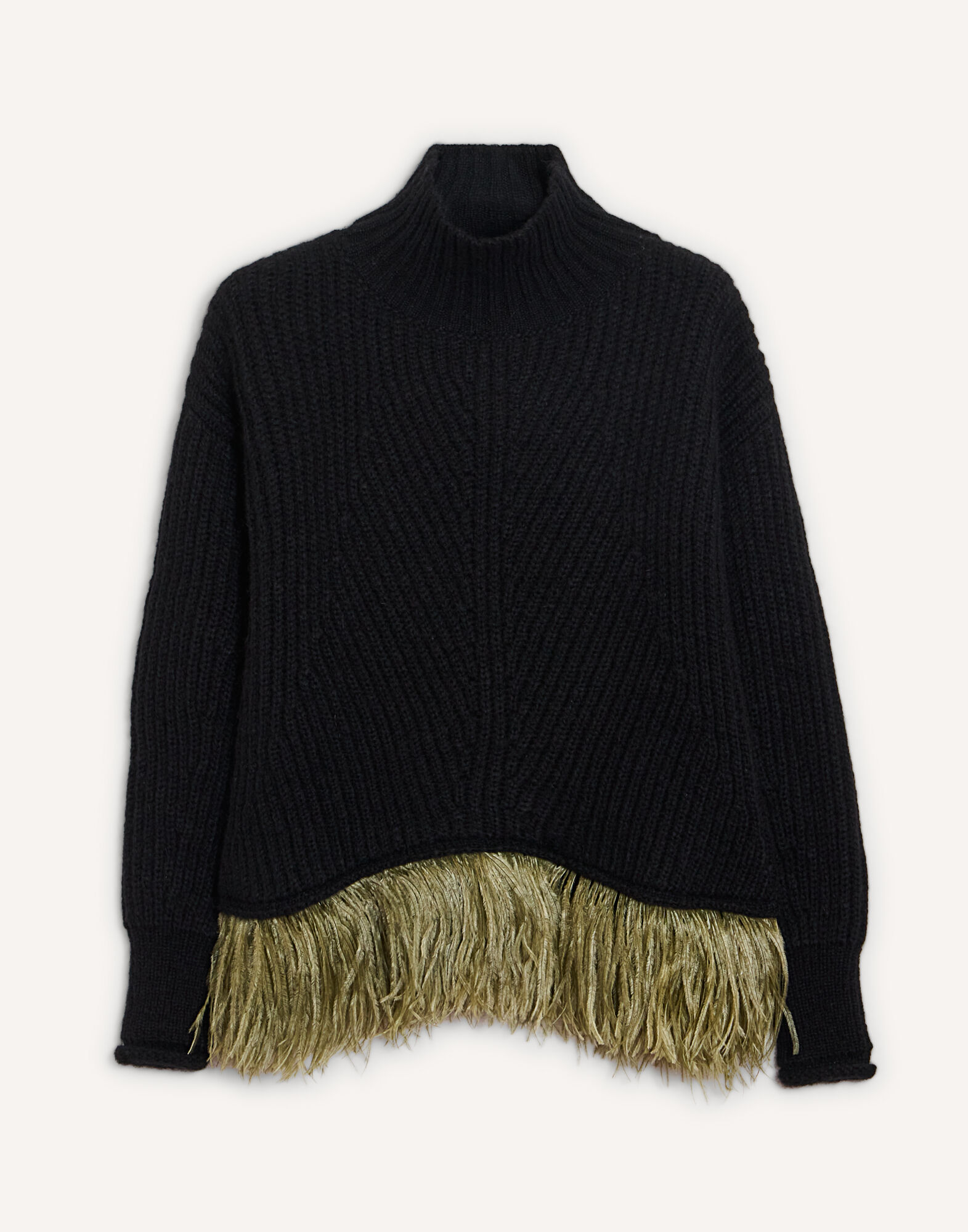 La DoubleJ High Kick Sweater Solid Black PUL0174KNI098SOLIDBL01