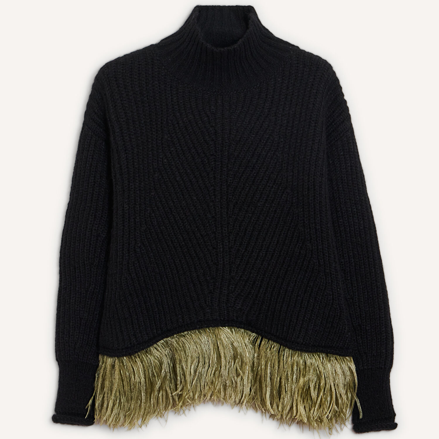 La Doublej High Kick Sweater In Solid Black