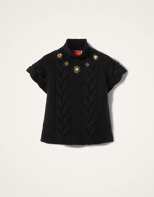 La DoubleJ Portrait Top Solid Black PUL0204KNI120VA271BL01