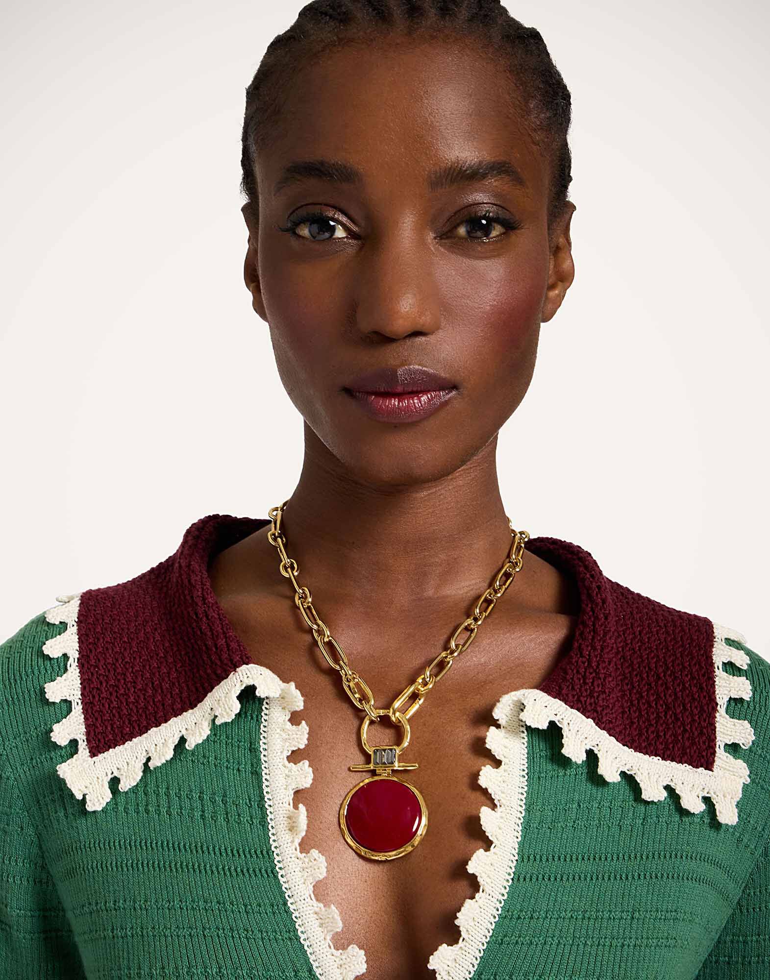 La DoubleJ Picket Polo Top Solid Green PUL0273KNI154SOLIDGR02