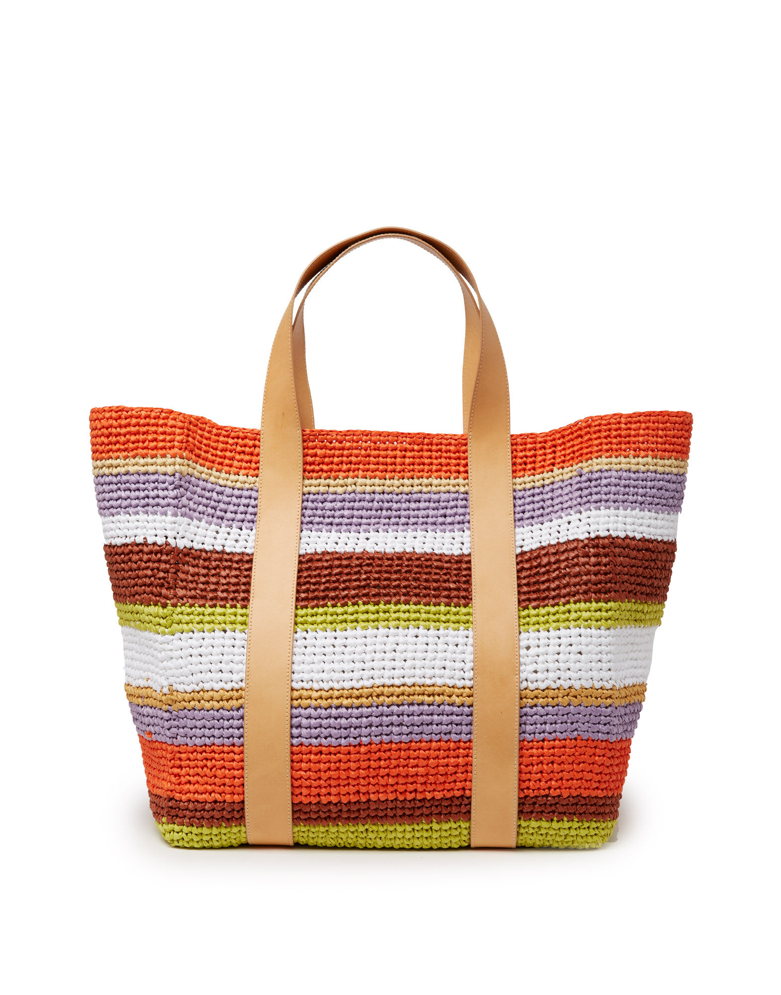 Tote Raffia Bag in Multicolor White fur Damen La DoubleJ