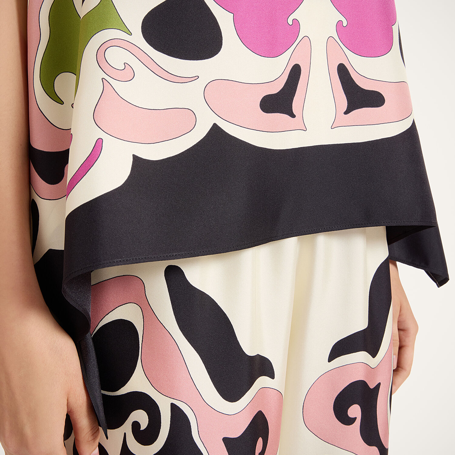 La Doublej San Carlo Printed Silk Twill Top