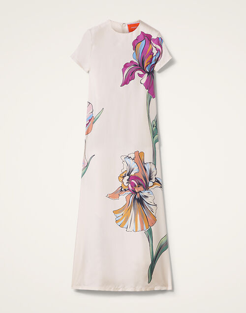 La DoubleJ Swing Dress Iris Plac&eacute;e Ivory DRE0128SIL006IRS07WH04