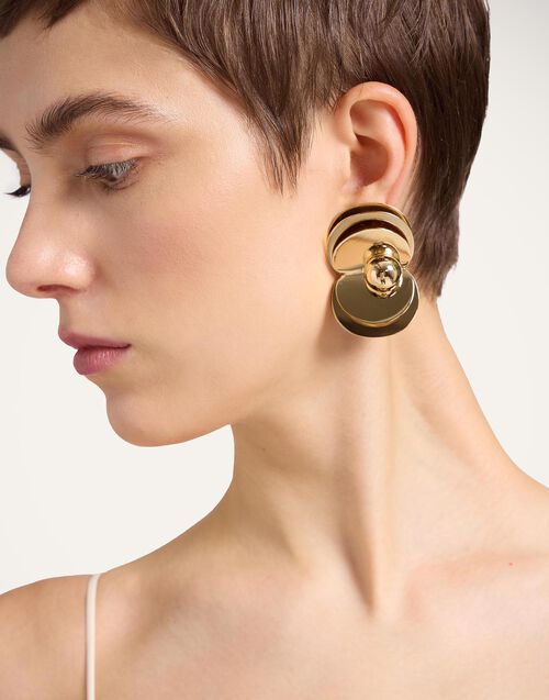 La DoubleJ Aura Studs 24K Gold Plate EAR0062BRA003SOLIDYE05