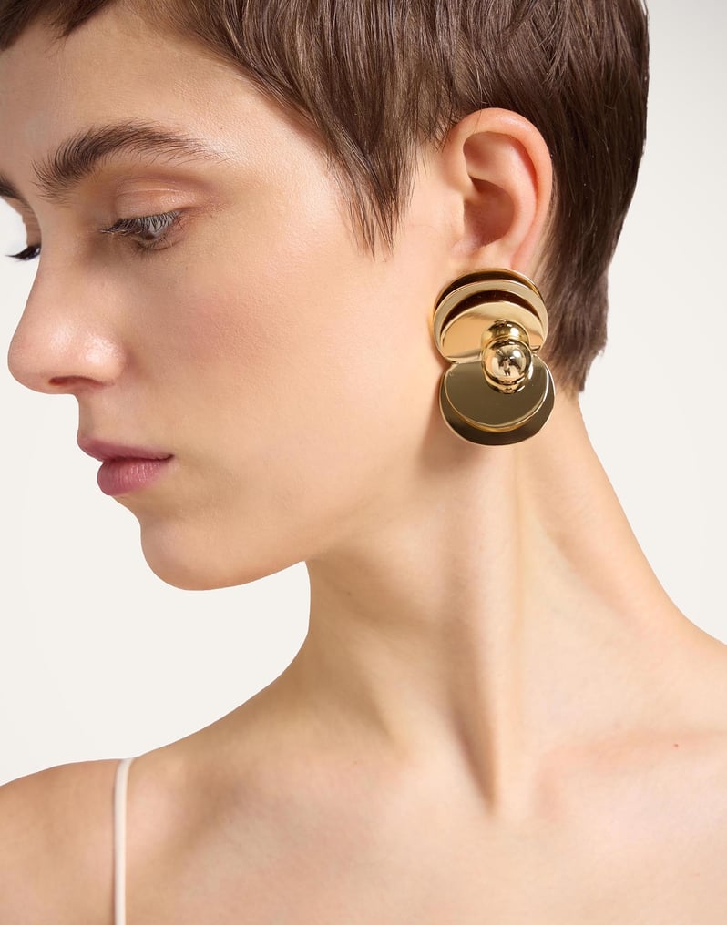 La DoubleJ Aura Studs La DoubleJ Aura Studs 24K Gold Plate EAR0062BRA003SOLIDYE05