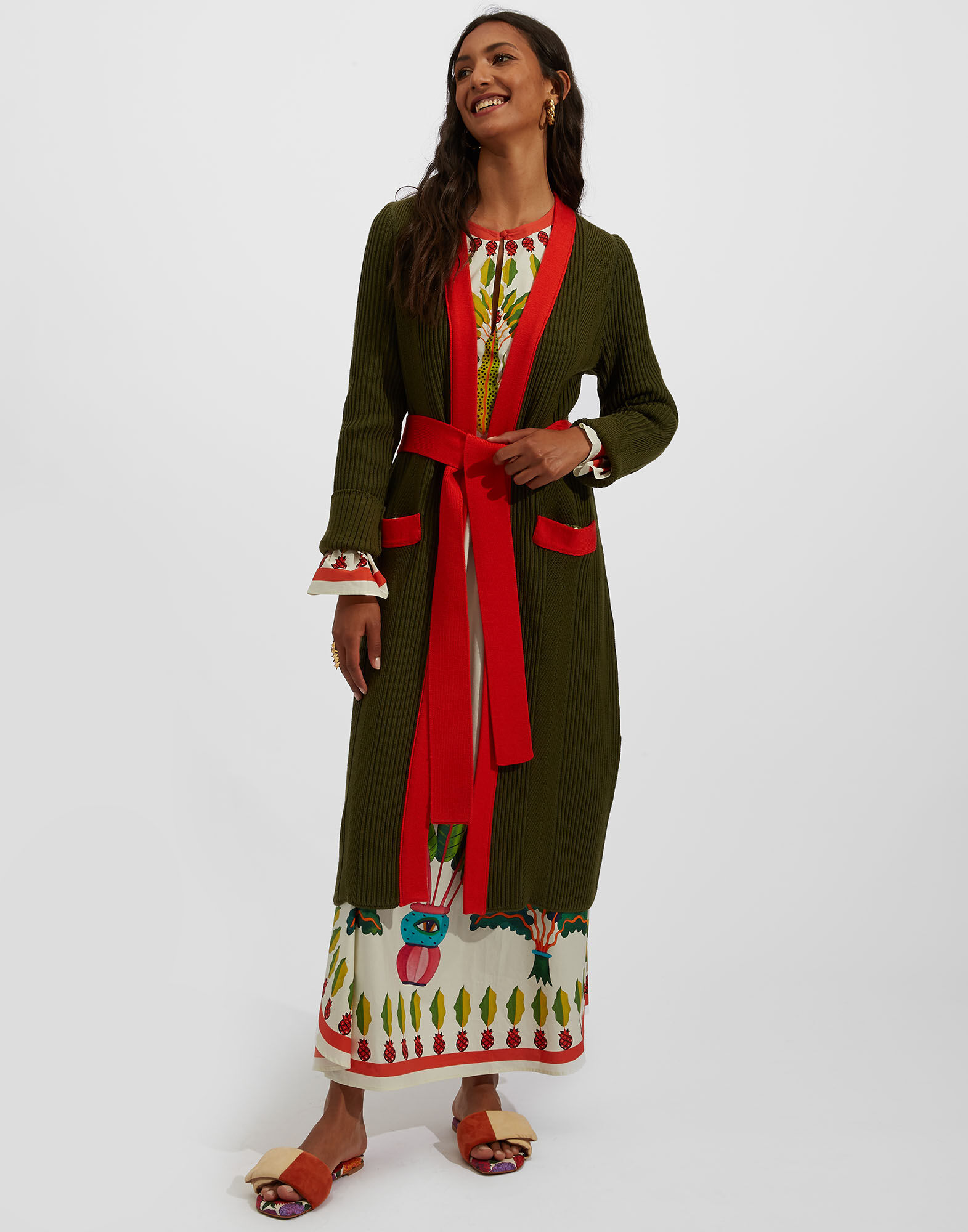 La DoubleJ Nonna Cardigan Verde PUL0034KNI024VAR0103