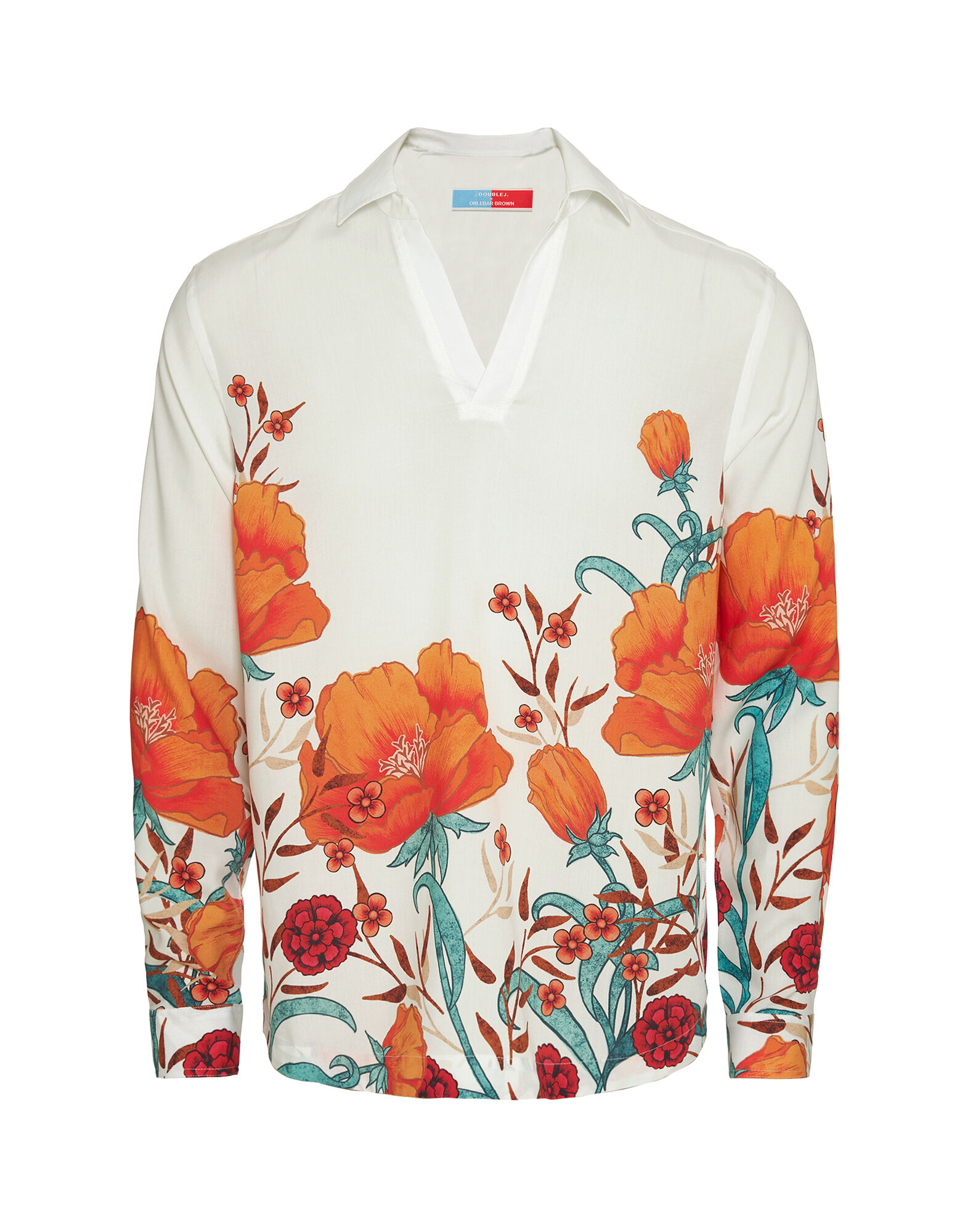 La DoubleJ Ridley Shirt Morpheus Plac&egrave;e Orange SHI0119LYO001OPI01OR02