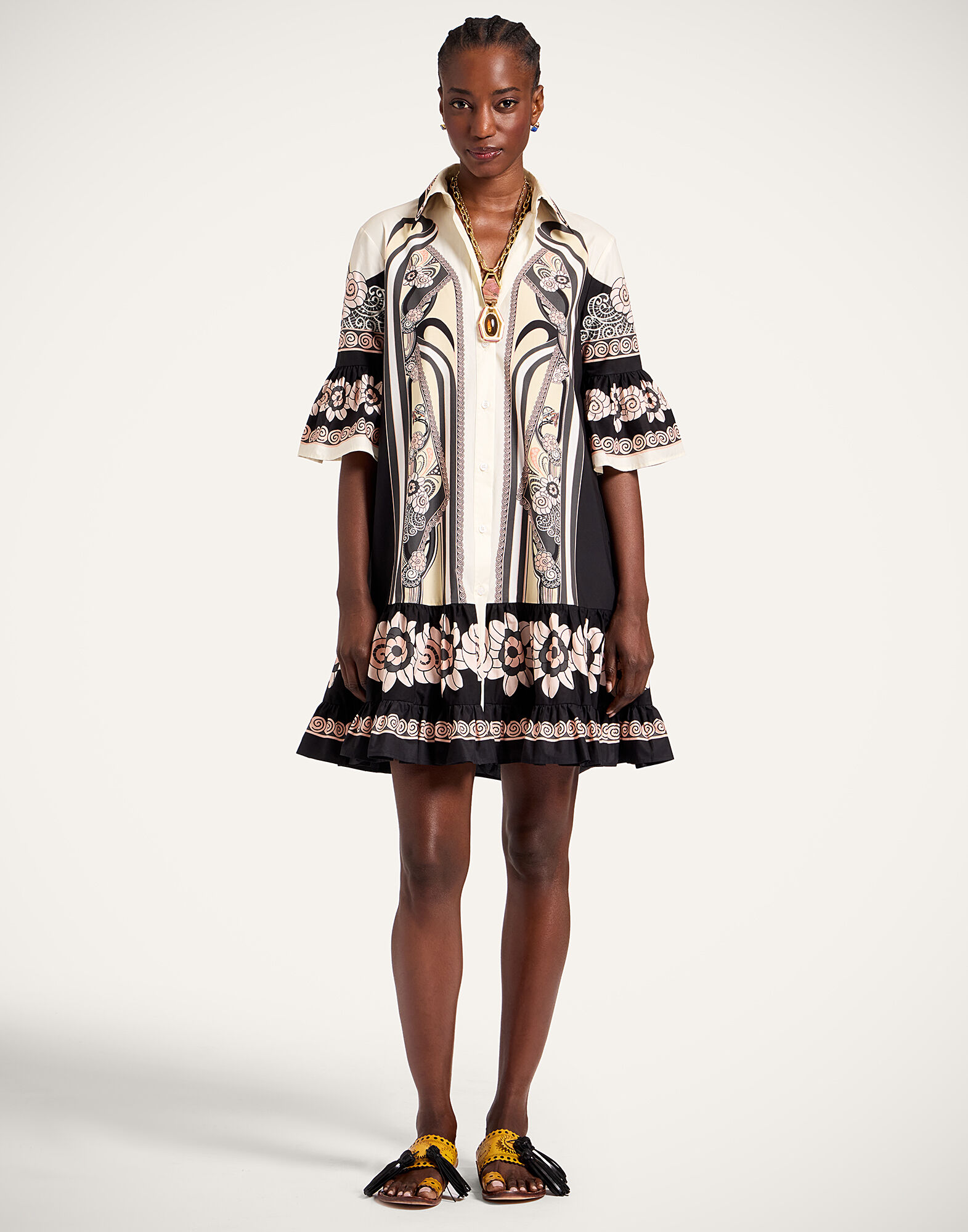 La DoubleJ Choux Dress Ambrosia Plac&eacute;e Pale Pink DRE0205COT015AMB03PI02