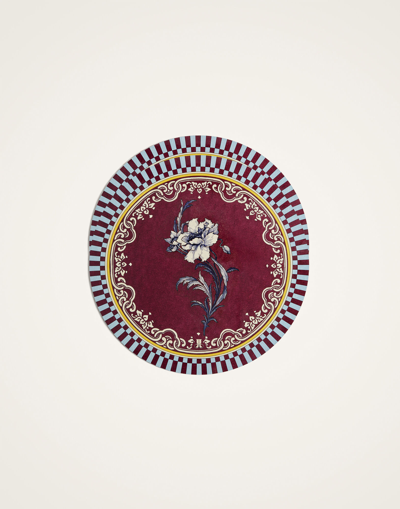 La DoubleJ Disk Placemats Set Of 2 Nymph Bloom Bordeaux PMT0032CRK001NYB01RE02