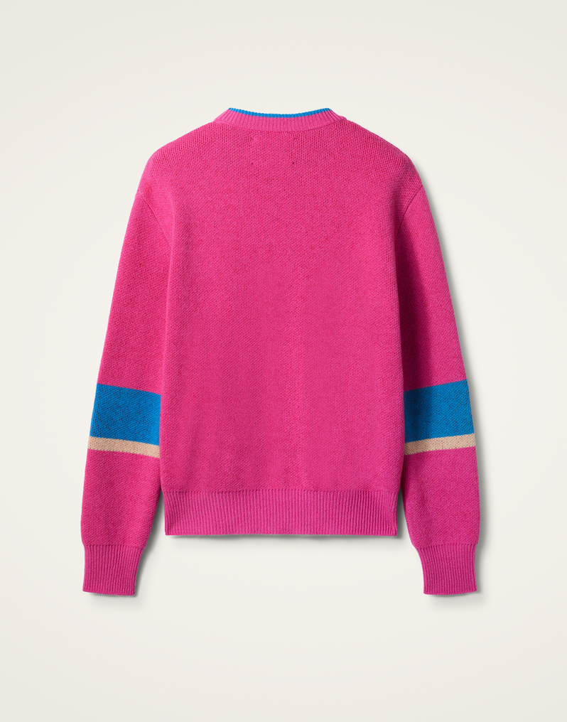 La DoubleJ Joy Sweater La DoubleJ Joy Sweater Color Block Pink & Red PUL0248KNI156VA353PI01
