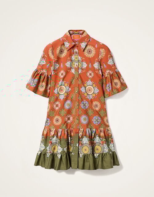 La DoubleJ Choux Dress La DoubleJ Choux Dress Nucleus Placée Rust DRE0193COT039NUC02OR04