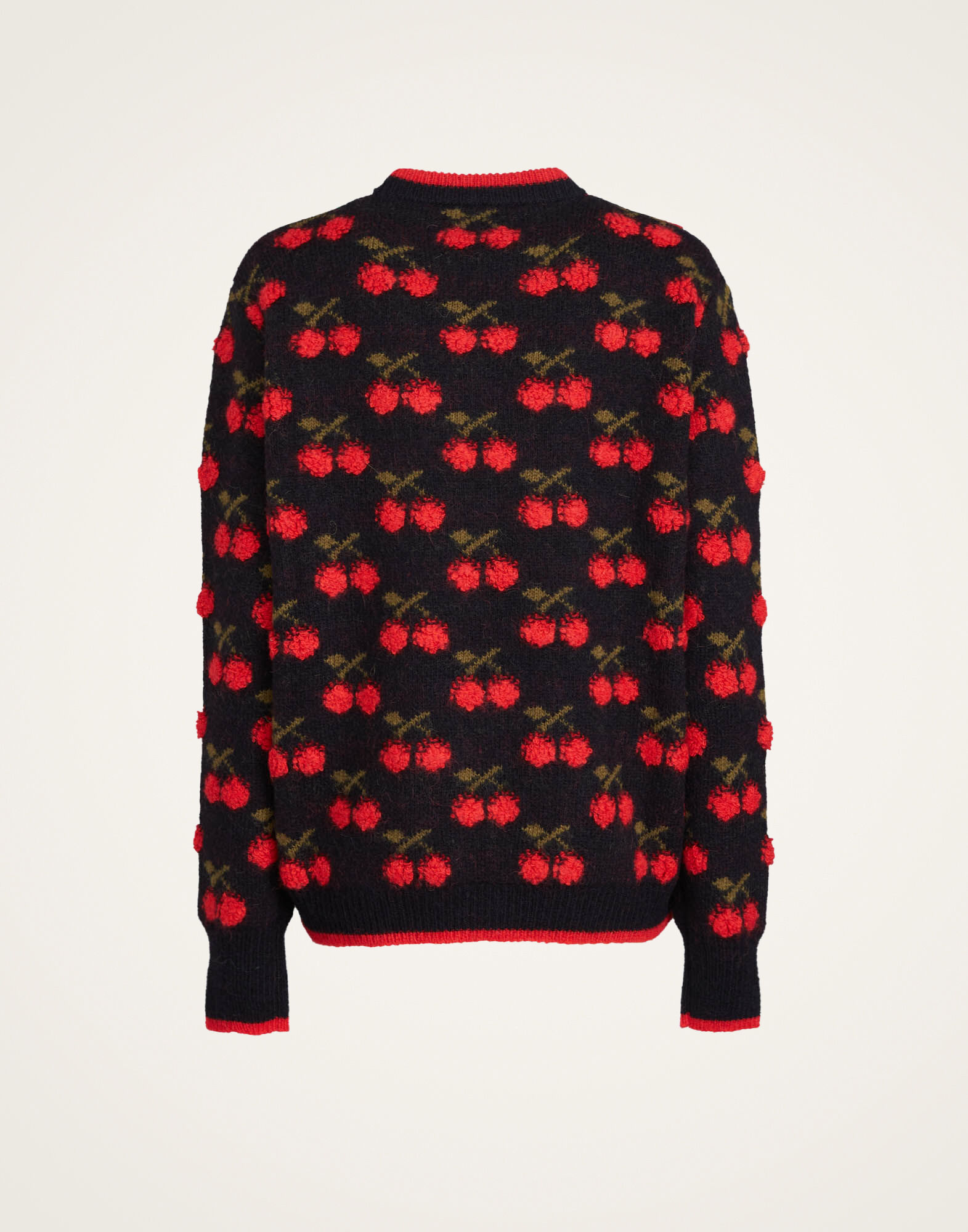 La DoubleJ Cherry Sweater Black / Red PUL0103KNI064VAR0166