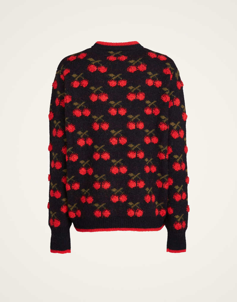 La DoubleJ Cherry Sweater La DoubleJ Cherry Sweater Black / Red PUL0103KNI064VAR0166
