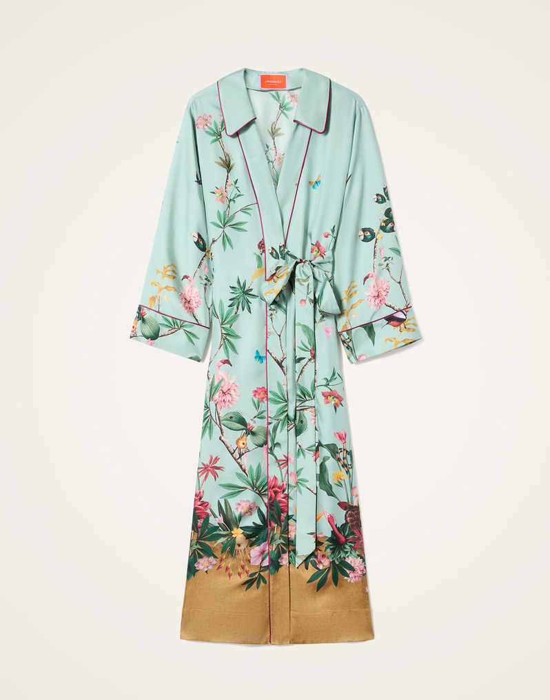 La DoubleJ Midnight Dress La DoubleJ Midnight Dress Zooflora Placée Light Blue DRE0819SIL001ZOF04BU01