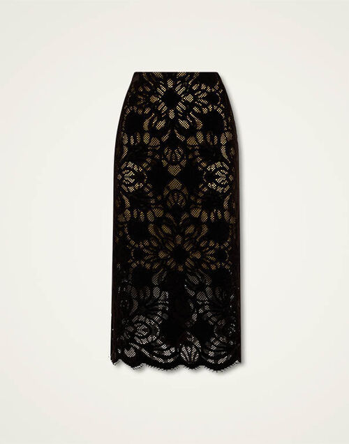 La DoubleJ Pencil Skirt Vaudeville Brown SKI0011EMB036VOU02BR11