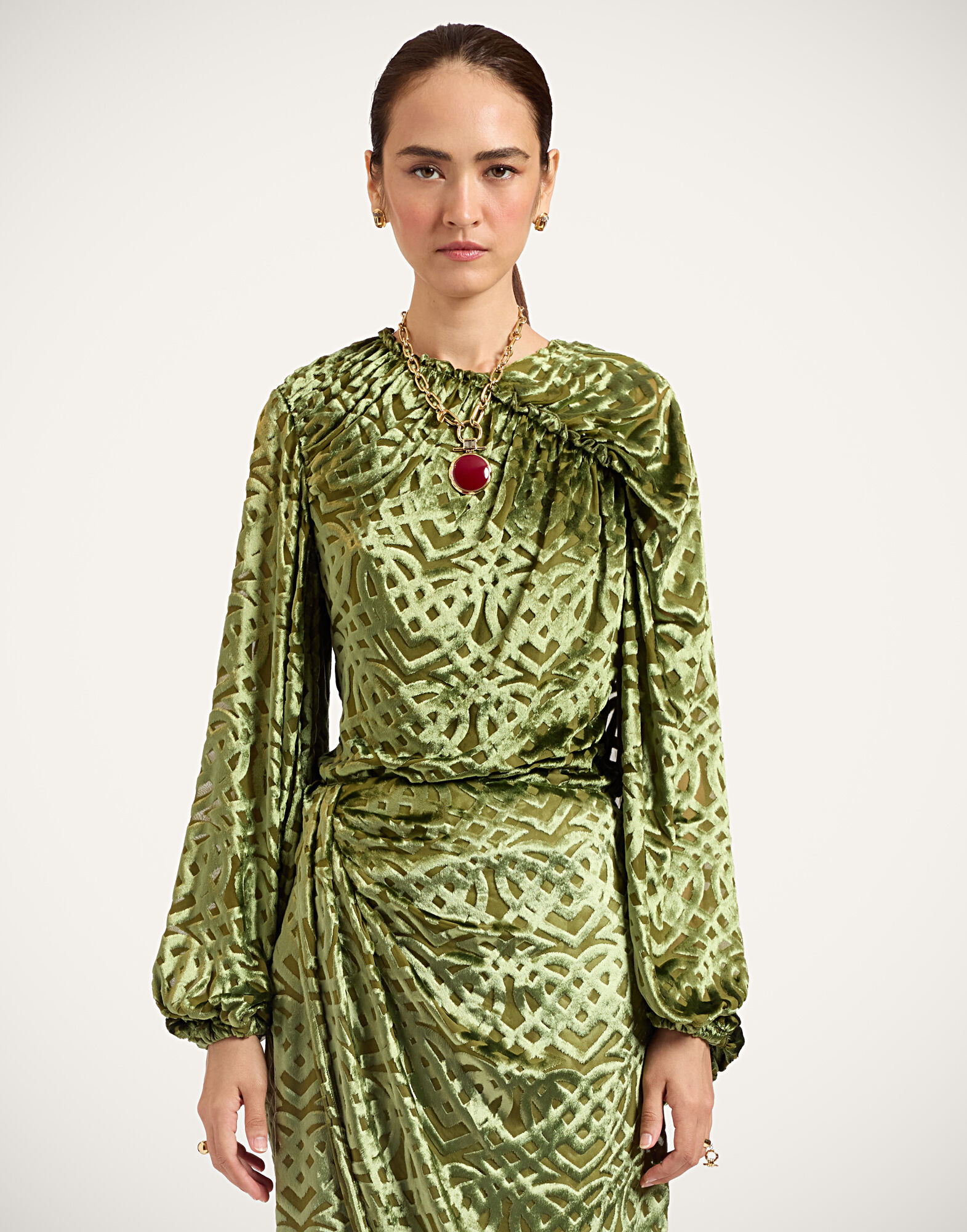 La DoubleJ Brigid Top Verona Green TOP0228VEL021VER02GR02