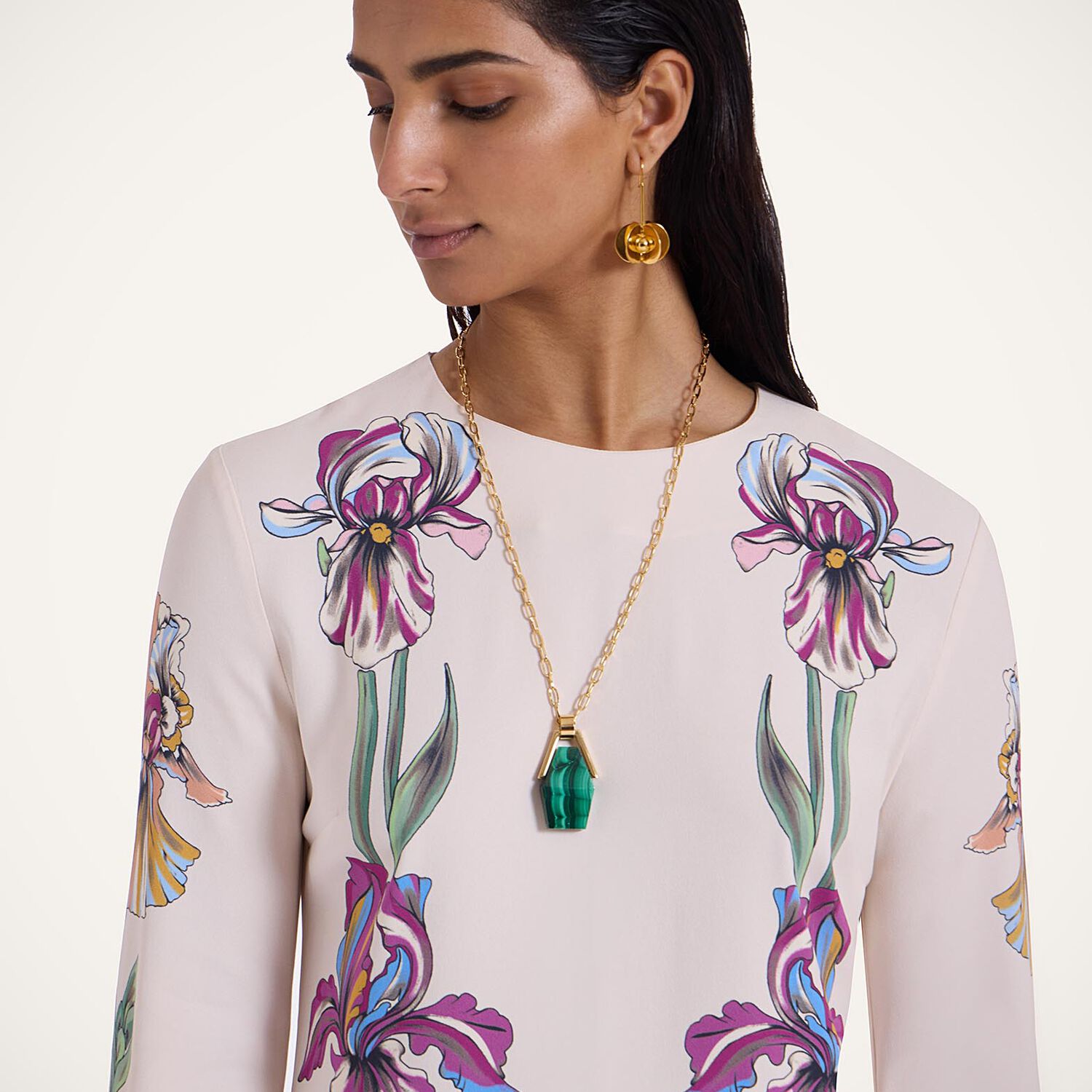 Shop La Doublej Mini Supremes Swing Dress In Iris Placée Ivory