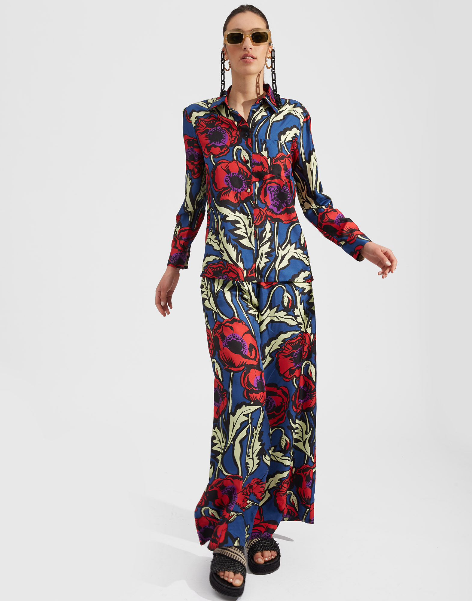 La DoubleJ Boy Shirt Big Blooms SHI0001SIL001PFI0001