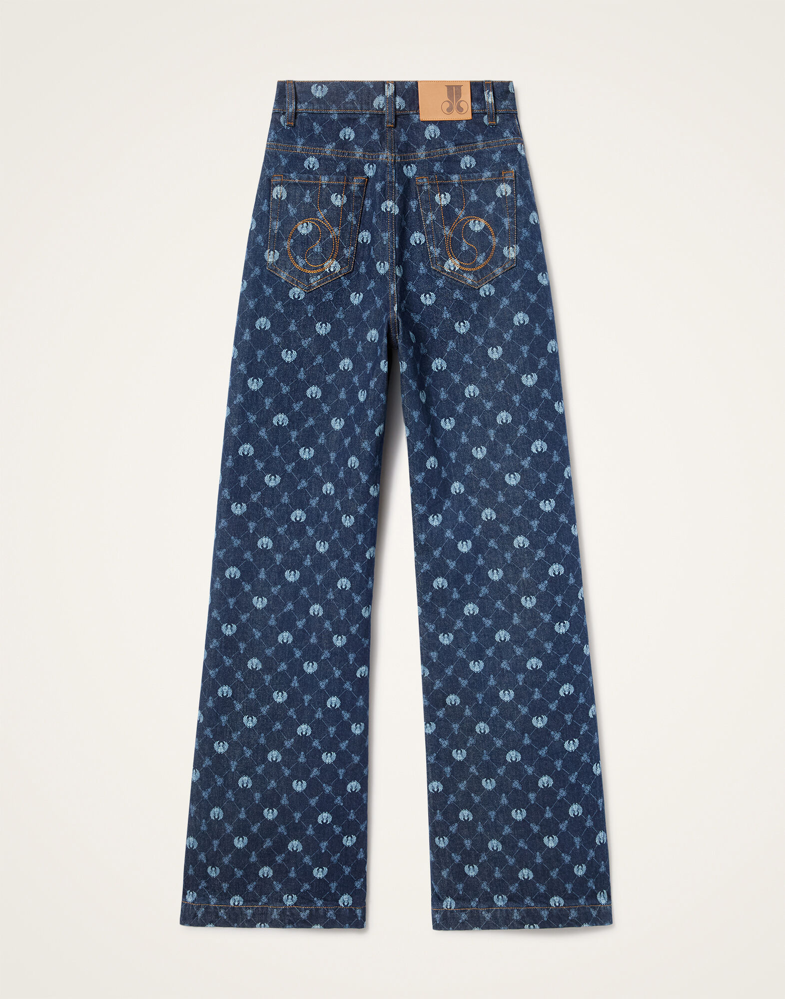 La DoubleJ The Flare Jean Talismania Check Indigo TRO0096DEN015TAL02BU15