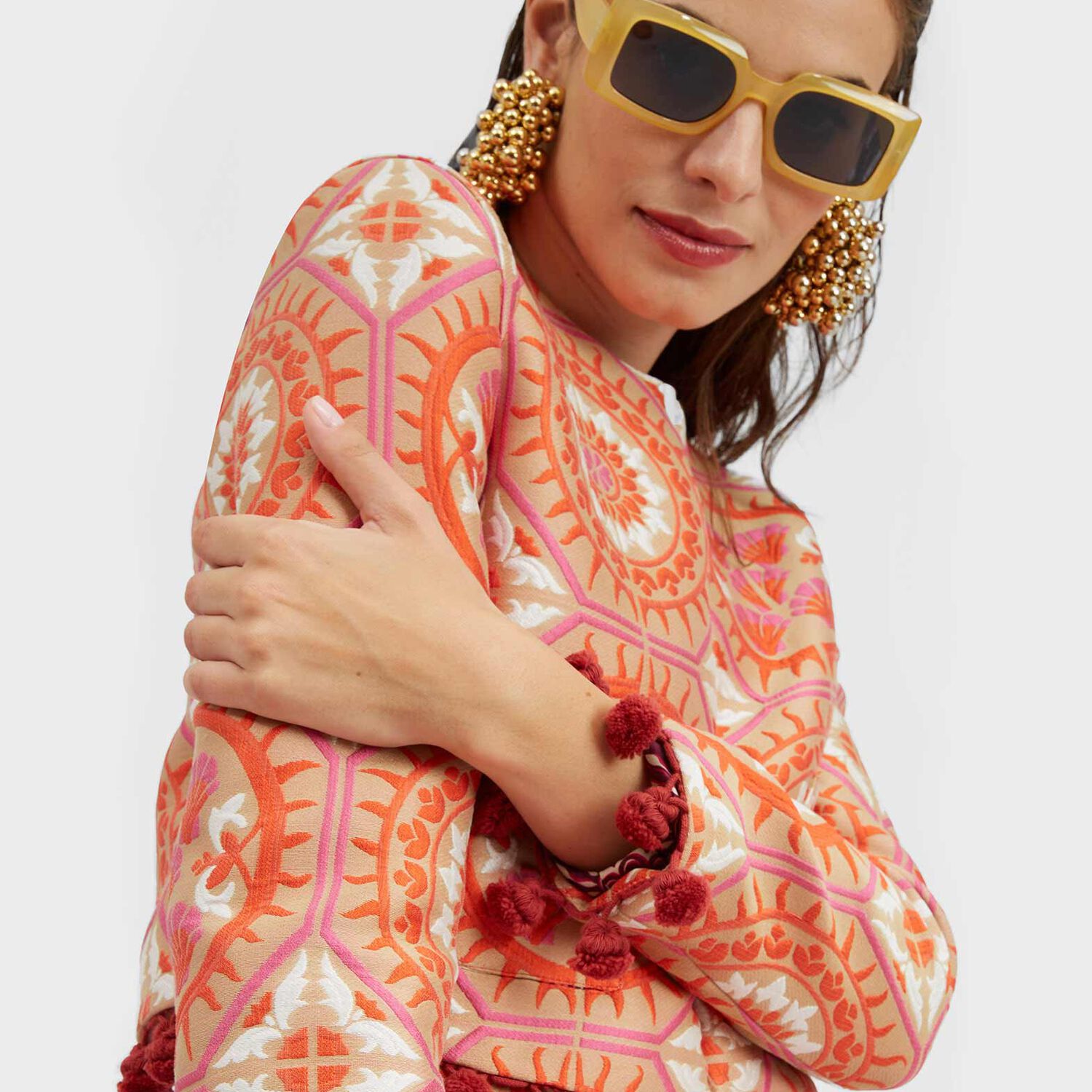 La Doublej Bijoux Jacket In Sun Orange