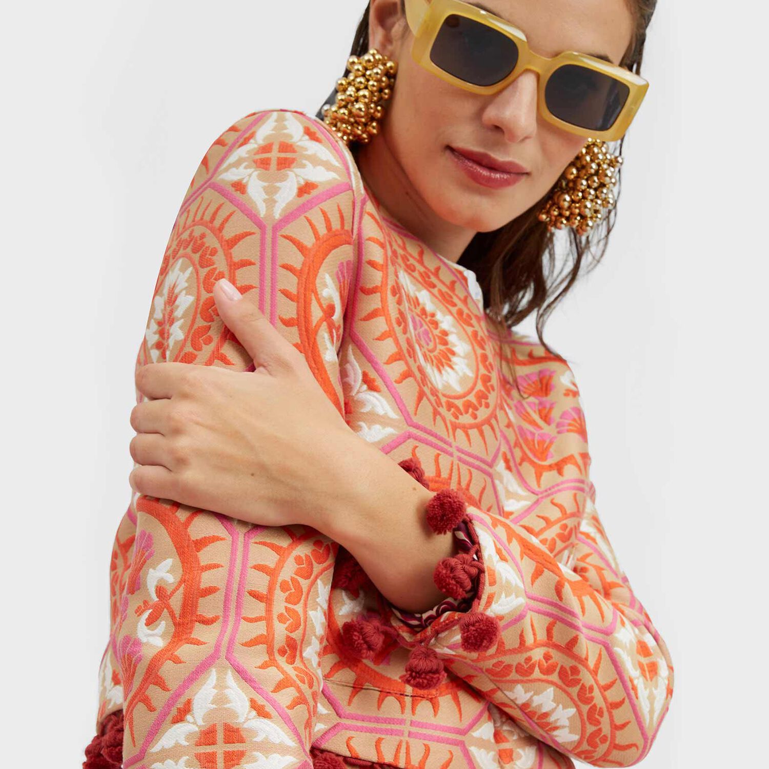 Shop La Doublej Bijoux Jacket In Sun Orange