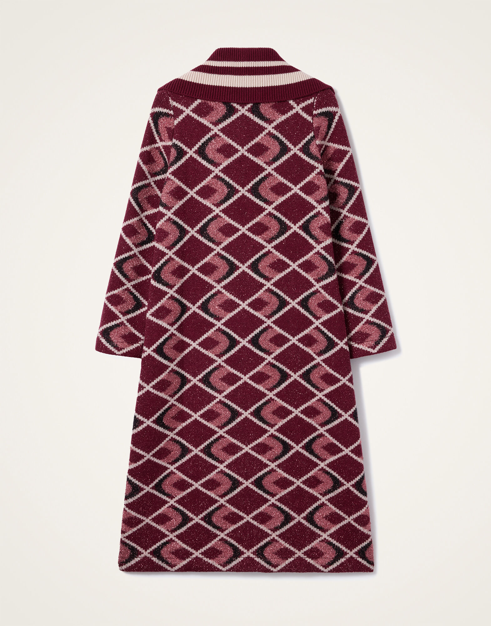 La DoubleJ Half-Light Coat Multicolor Burgundy JAC0184KNI132VA454RE02