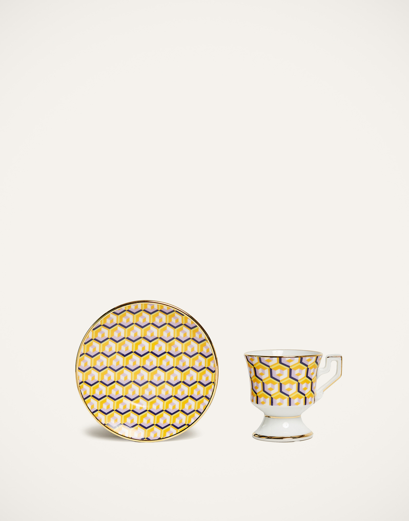 La DoubleJ Espresso Cup & Saucer Set of 2 La DoubleJ Espresso Cup & Saucer Set of 2 Cubi Giallo DIS0007CER001CUB0009