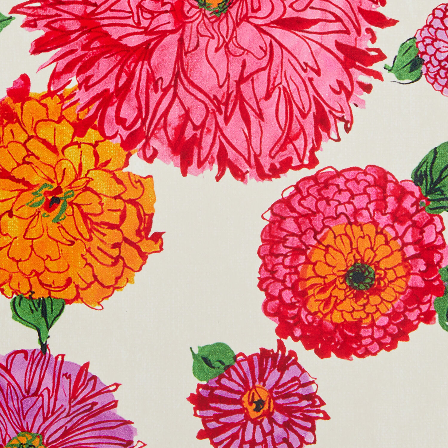  La Doublej Placemats & Runners Women - Disk Placemats Set Of 2 Bright Blooms Pink One Size 83% Wood Fiber 12% Cork 5% Polyester 
