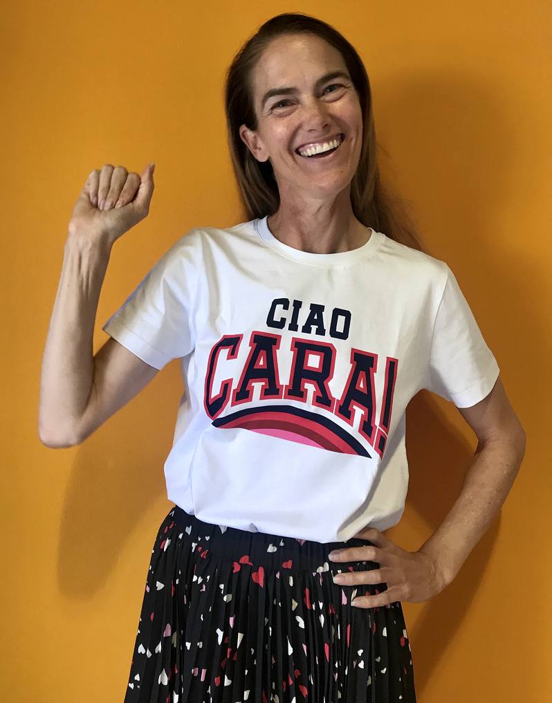 LaDoubleJ Slogan T-shirt LaDoubleJ Slogan T-shirt Ciao Cara SHI0054JER010SLO0010