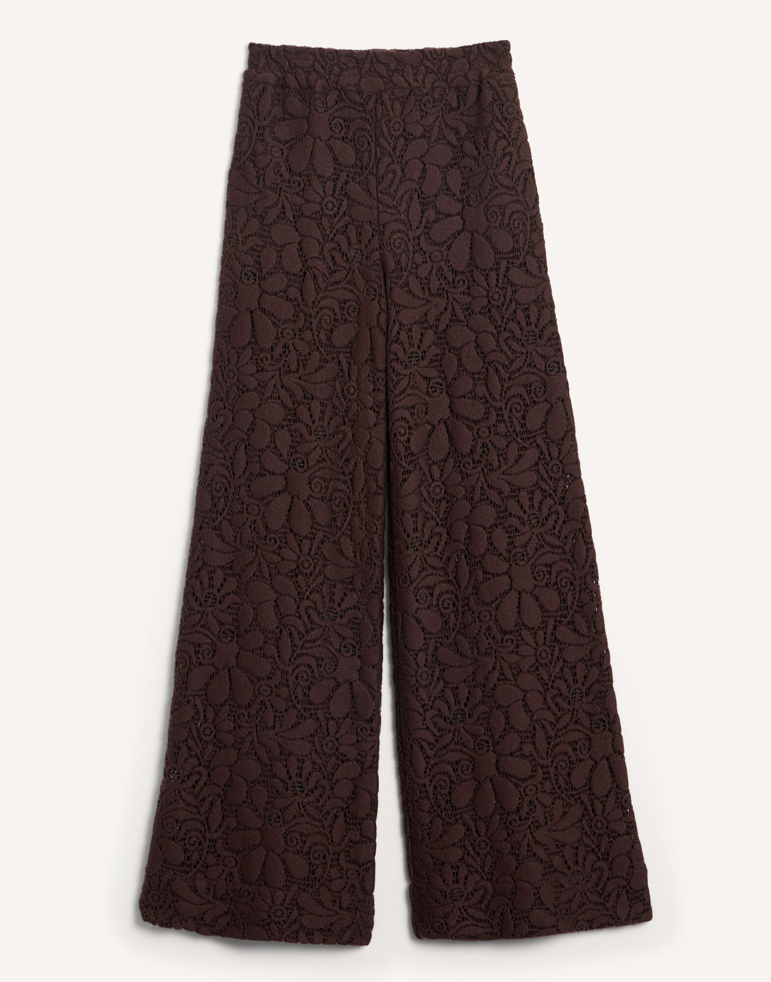 La DoubleJ Lacey Palazzo Pants Solid Chocolate TRO0185LAC003SOLIDBR07