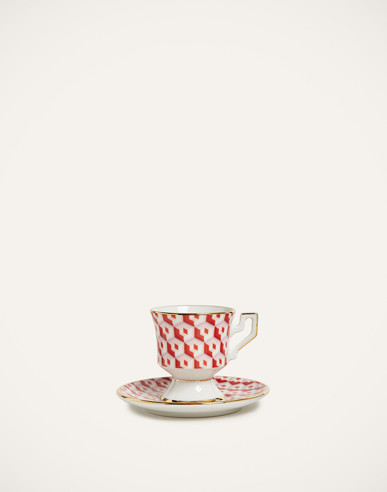 La DoubleJ Espresso Cup & Saucer Set of 2 La DoubleJ Espresso Cup & Saucer Set of 2 Cubi Rosso DIS0007CER001CUB0005