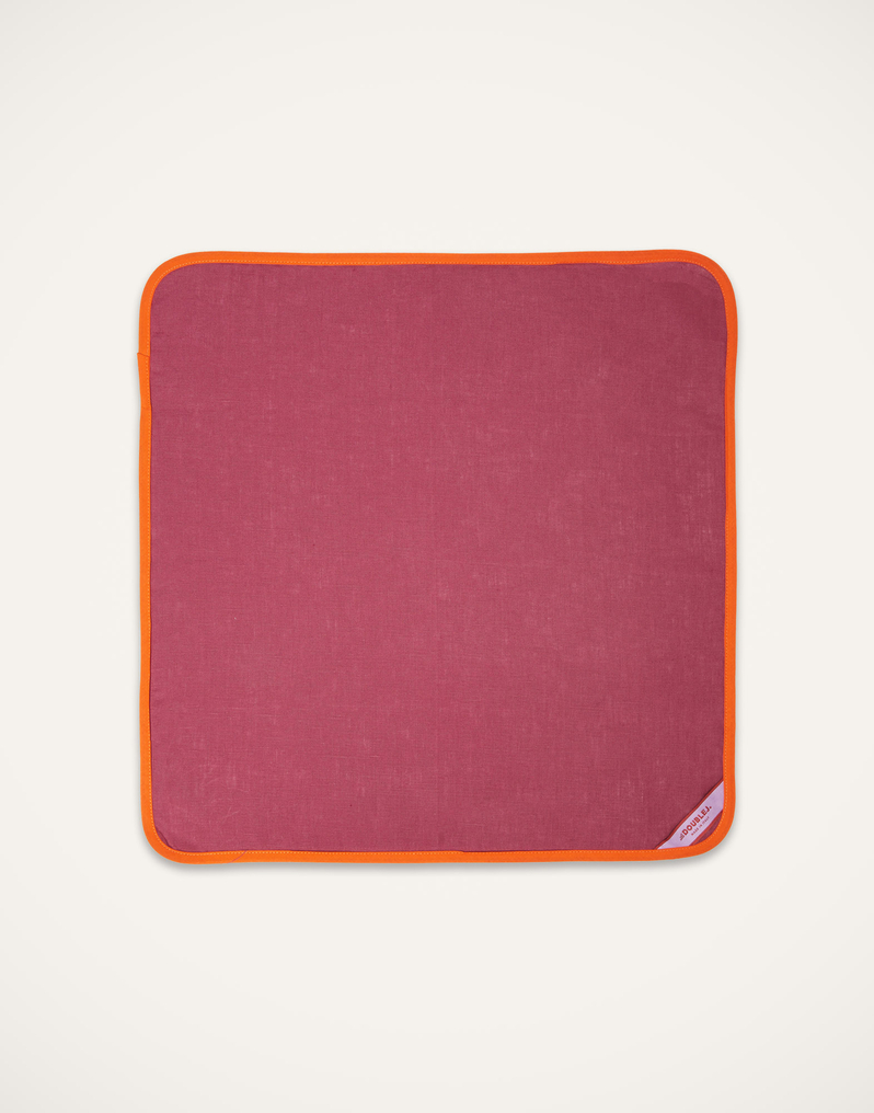 La DoubleJ Large Napkins Set Of 2 La DoubleJ Large Napkins Set Of 2 Rainbow Raspberry NAP0010LIN006RAI0029