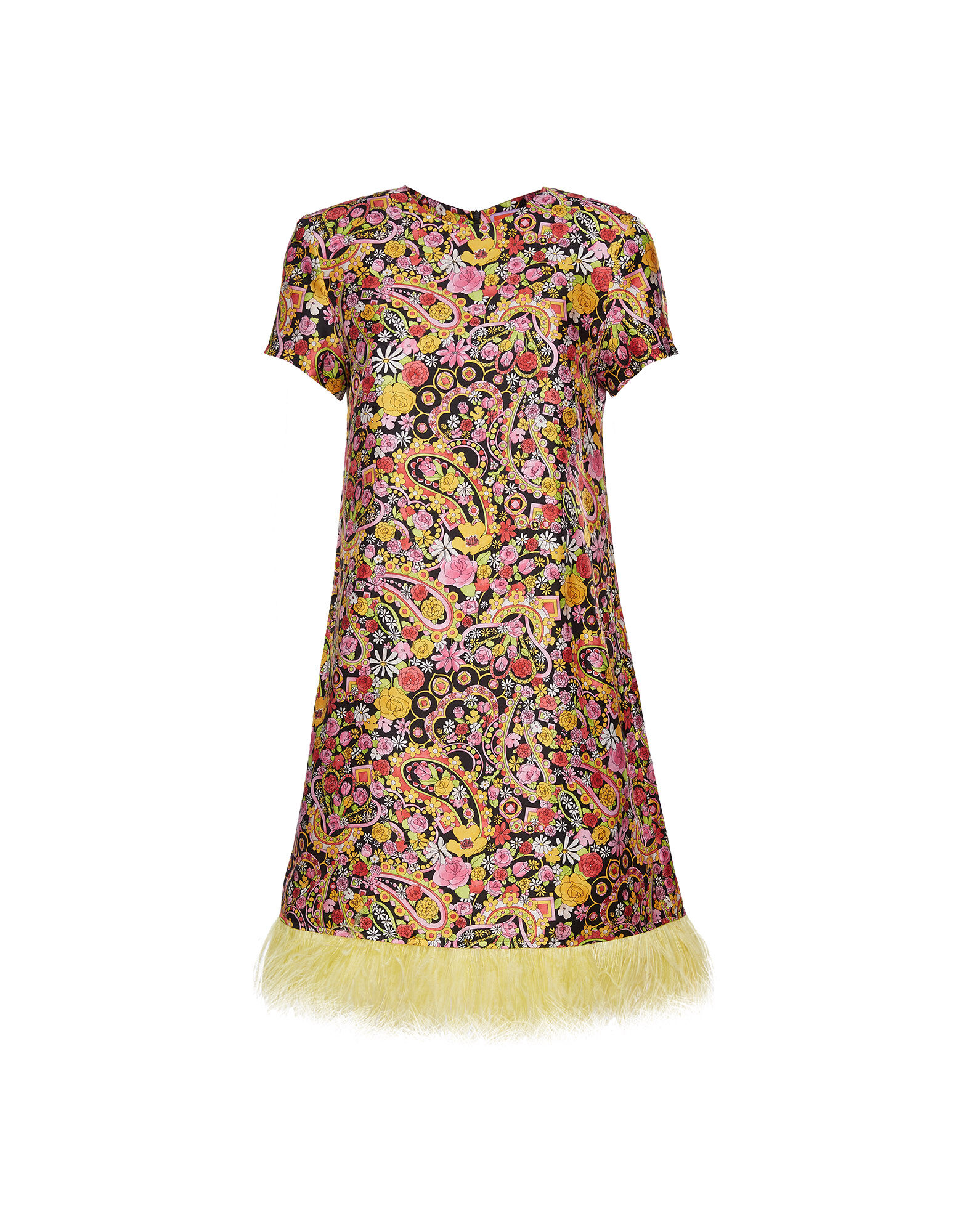 La DoubleJ Mini Swing Dress (With Feathers) Tripping Nero DRE0397SIL001TRG0002