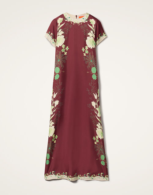 La DoubleJ Swing Dress Woodland Plac&eacute;e Burgundy DRE0128SIL006WOD01RE02